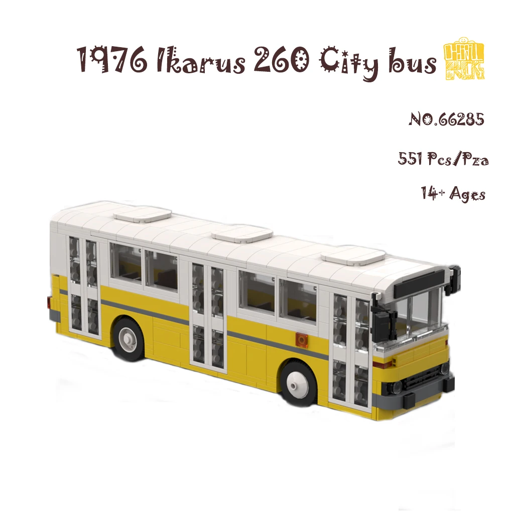 

MOC-66285 1976Ik260 City Bus Model With PDF Drawings Building Blocks Bricks Kids DIY Toys Birthday Christmas Gifts