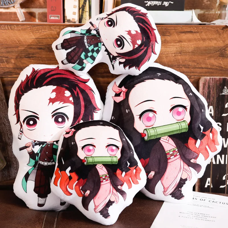 Kamado Tanjirou Nezuko Plush Stuffed Pillow Anime Demon Slayer Dakimakura Kimetsu No Yaiba Throw Pillow Kawaii Doll Body Cushion