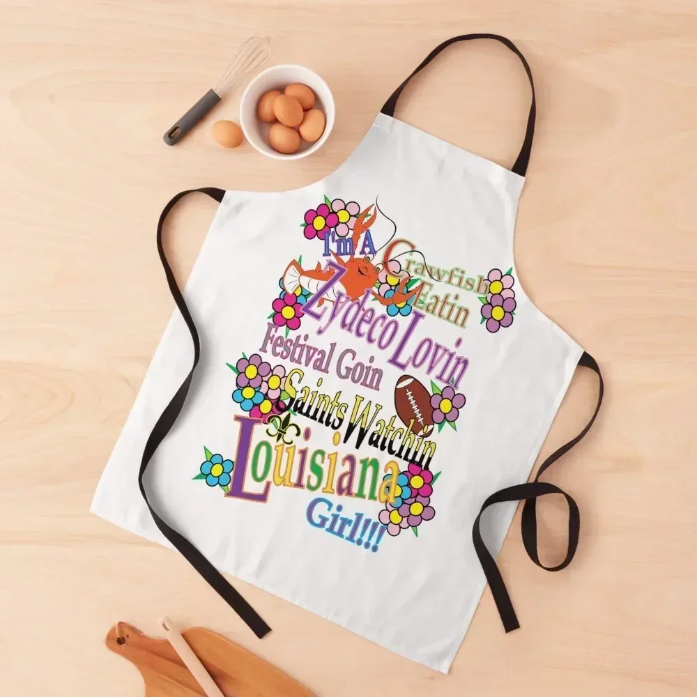 

Louisiana Girl Apron Beauty Kitchen And Home Items professional hairdressing Home And Kitchen Apron