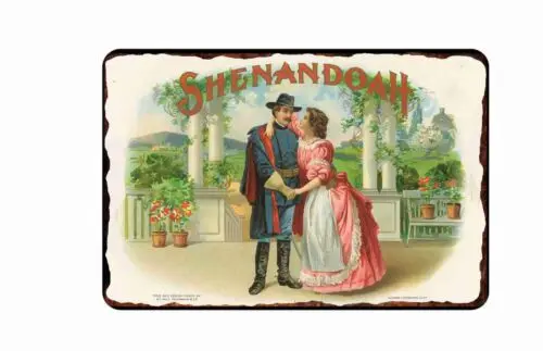 Shenandoah  Cigars Tin Sign  8x12 Vintage Cigar Labels 1890-1900 advertising