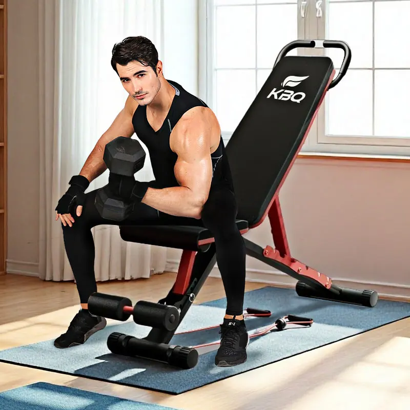 

New Adjustable household multi-functional long chair, with horn-shaped bench for push-ups, fitness chair for sit-ups