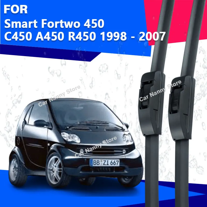 

Щетки лобового стекла для Smart Fortwo 450 C450 A450 R450 1998-2007 Автомобильные дворники Резиновая полоса Стеклоочистителя из мягкой резины