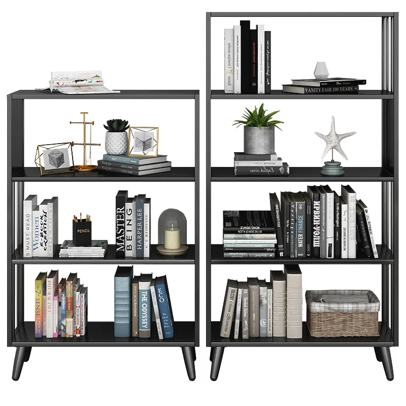 

Simple wrought iron bookshelf shelf floor-to-ceiling living room bedroom multi-layer storage shelf office children's bookcase