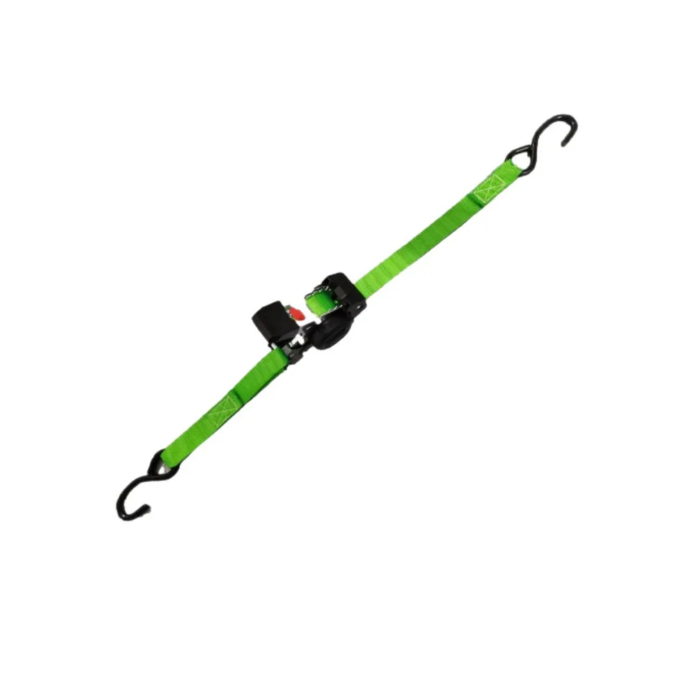 

Sturdy Webbing Retractable Ratchet Tie Down Straps Automatic Retraction Design Quick Winding Heavy Duty Cargo Straps