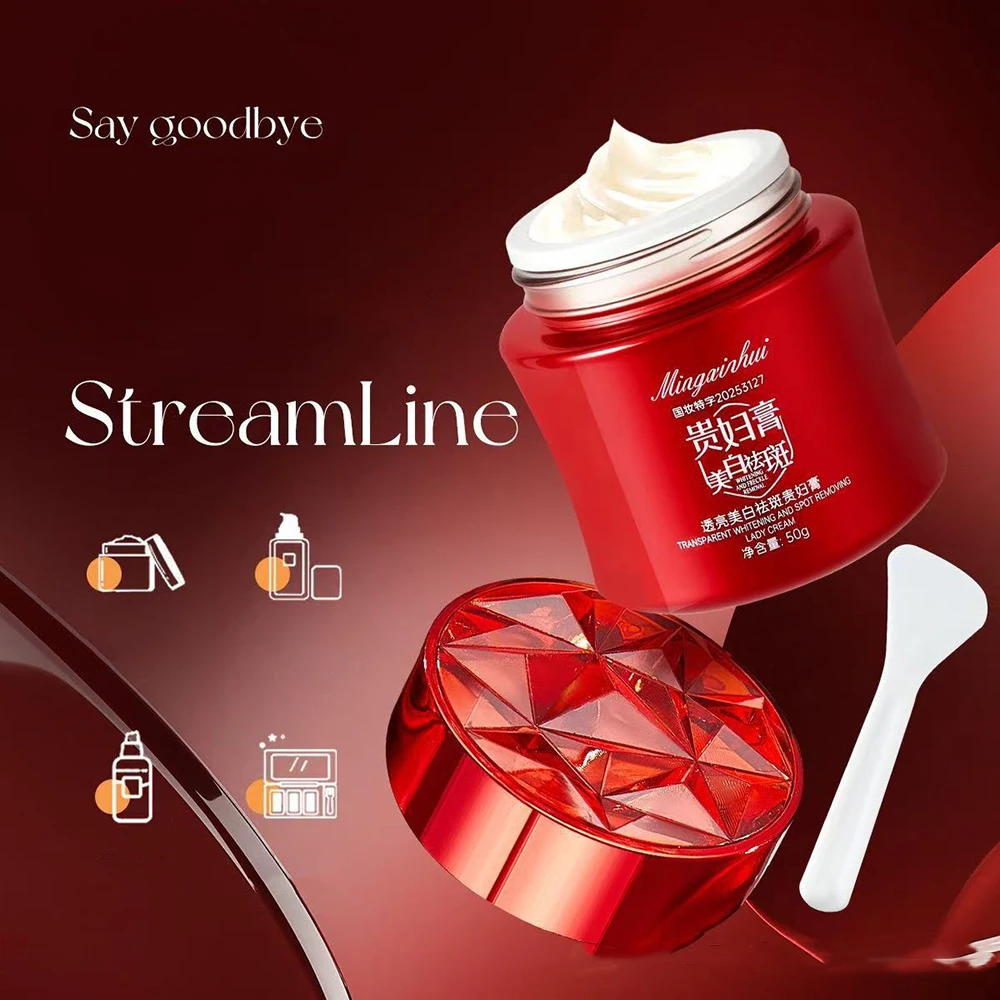 شفافة تبييض بقعة إزالة الماس الأحمر سيدة كريم تجديد الجلد ترطيب مغذي كريم وجه العناية بالبشرة الكورية #3