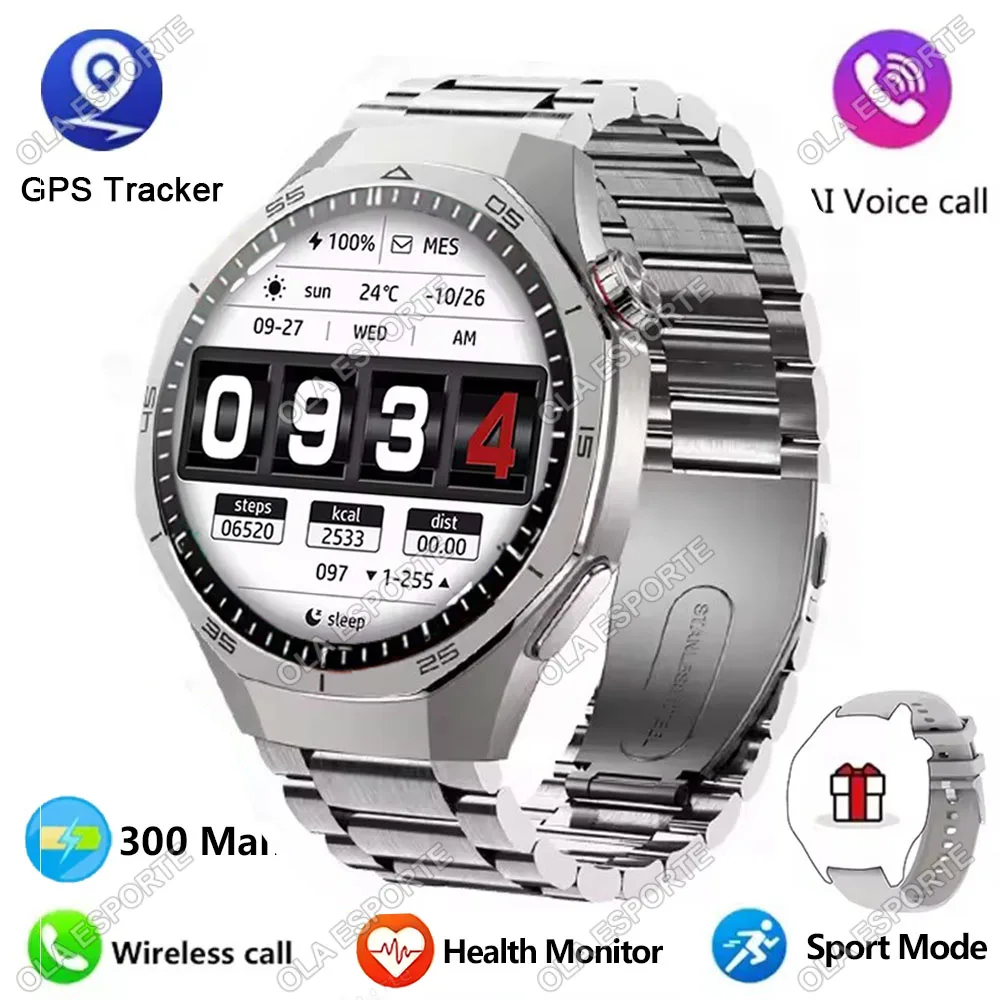 2026 Watch 5 Pro GPS Track Smartwatch Heren 360*360 AMOLED Scherm BT Oproep Fitness IP68 Waterdicht Gezondheidsmonitor Mannen Smartwatches