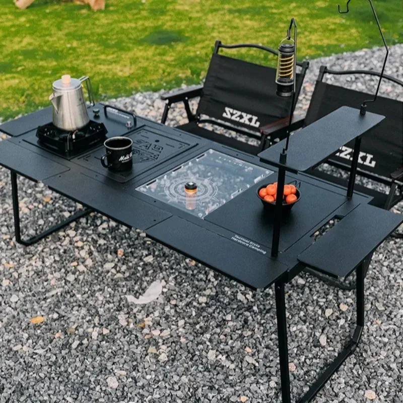 

Relaxing Foldable Camping Tables Save Time Big Storage Portable Eating Tables Multifunctional Beach Outdoor Camping Equipment