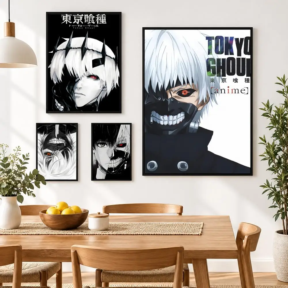 Classic Anime T_Tokyo Ghoul Poster Waterproof HD Modern Peel And Stick Wall Decor Living Room Dorm Garage