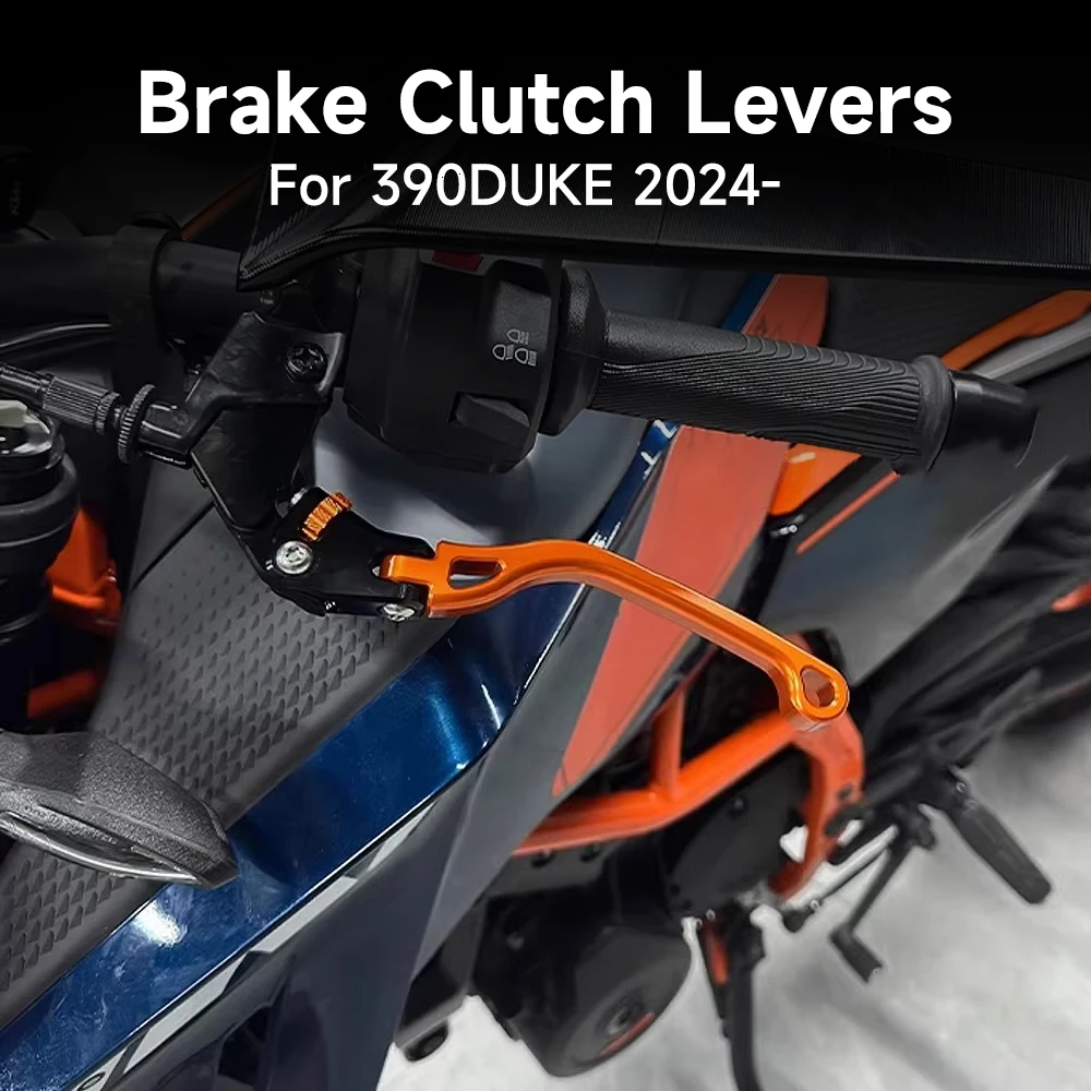 For 390DUKE 390duke 390 DUKE 390 duke 2024 New Motorcycle Accessories Orange Brake Clutch Levers Kit