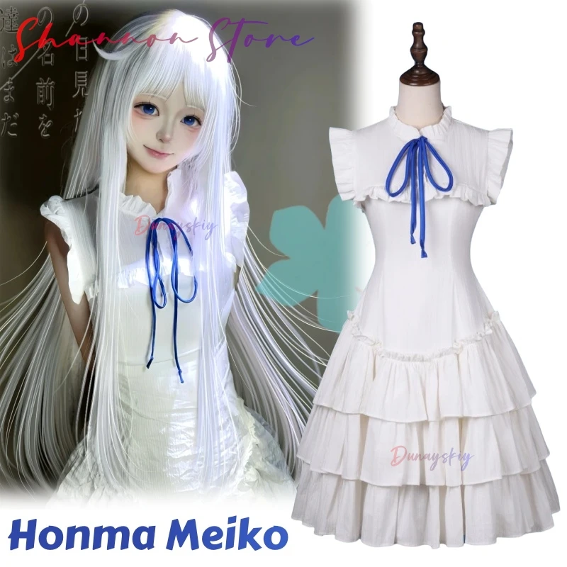 

Anime Anohana The Flower We Saw That Day Honma Meiko Cosplay Costume Girl Dress Sweet Cute Lolita Uniform Summer Daily 할로윈 코스튬