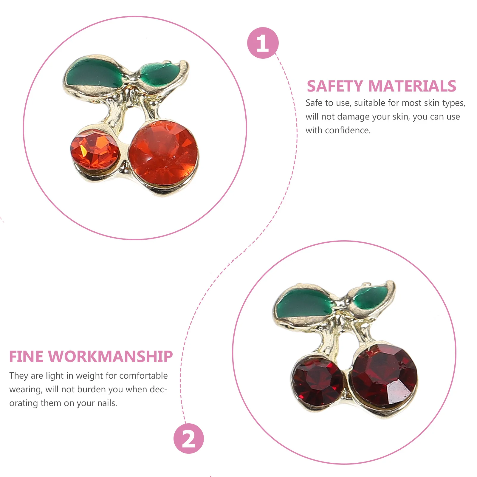 Cristais de charme para arte em unhas, 60 peças, peso leve para uso confortável, design brilhante, suprimentos para arte em unhas, strass para unhas