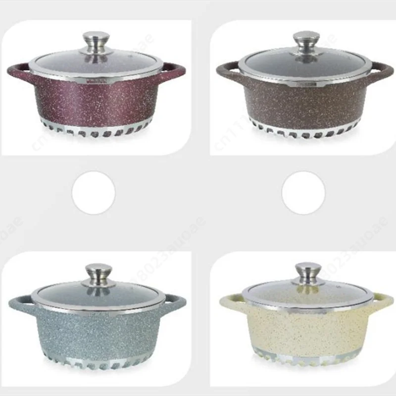 17 Piece Italian Style Aluminum Cookware Set Nonstick Granite Coating Stock Pot Complete Kitchen Cooking Pot Kit