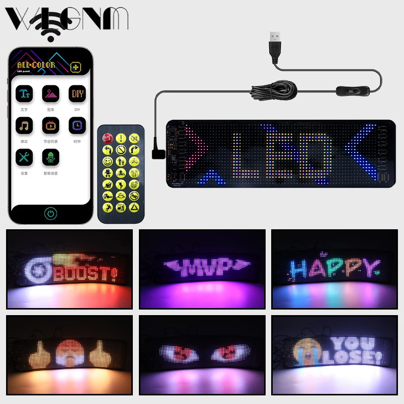 LED Flexible Display APP Bluetooth USB Phantom Color Light For Car Party Cafe Concert Window Advertisement Display Screen Lights