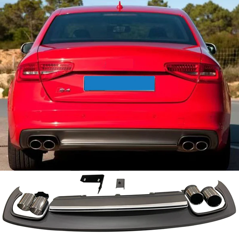 High Quality Auto Parts S4 B8.5 Sport Style Diffuser for audis S4 S-line Rear lip and Tail Throat 2013-2015