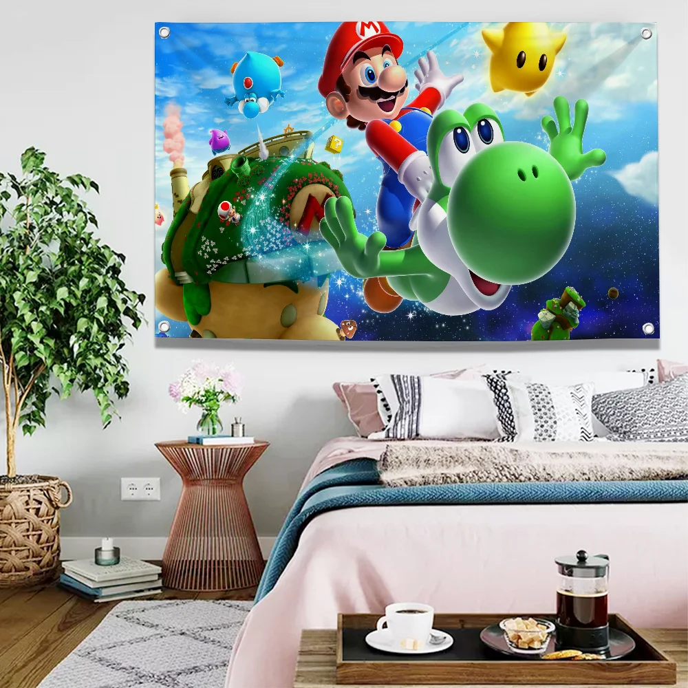 Super Mario Flaga Christmas Flag to Hang Small Flags for Bedrooms Trump Flag 2024 Camping Double Penetration Cccm 8 Line Poland