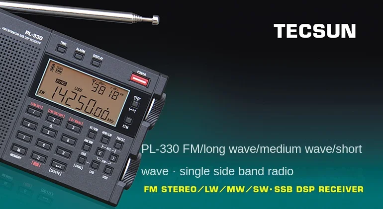 New Tecsun PL-330 Radio FM /LW/SW/MW - SSB all-band radio ,Tecsun
