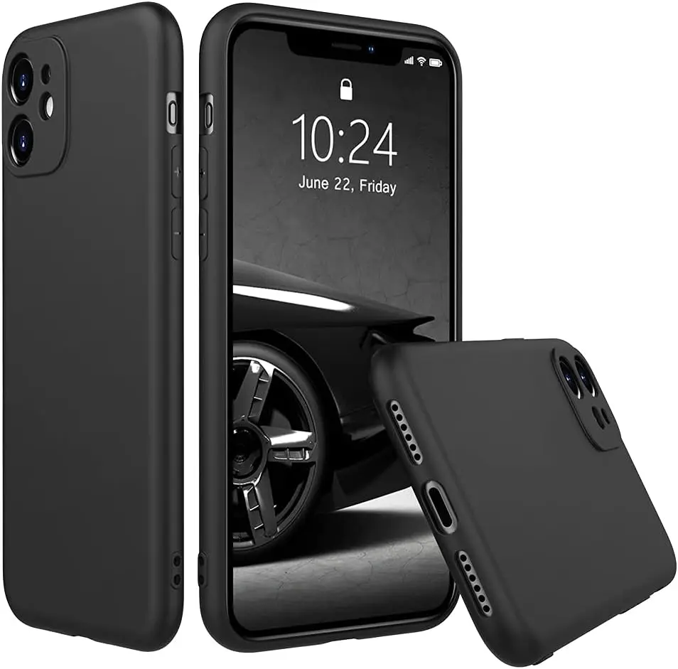 Flüssige Silikonhülle für iPhone 11 12 13 Mini iPhone 14 15 16 Pro Max 16 Plus Cover TPU stoßfeste matte Schutzhülle