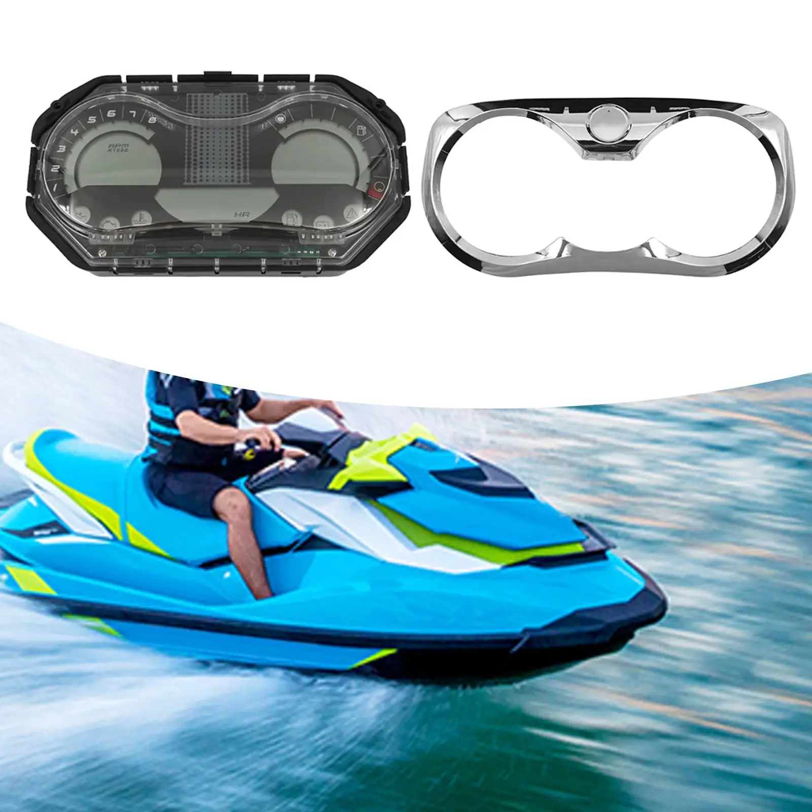 Profesjonalny cyfrowy prędkościomierz LCD z ramką, obrotomierz, wskaźnik poziomu paliwa 278002217