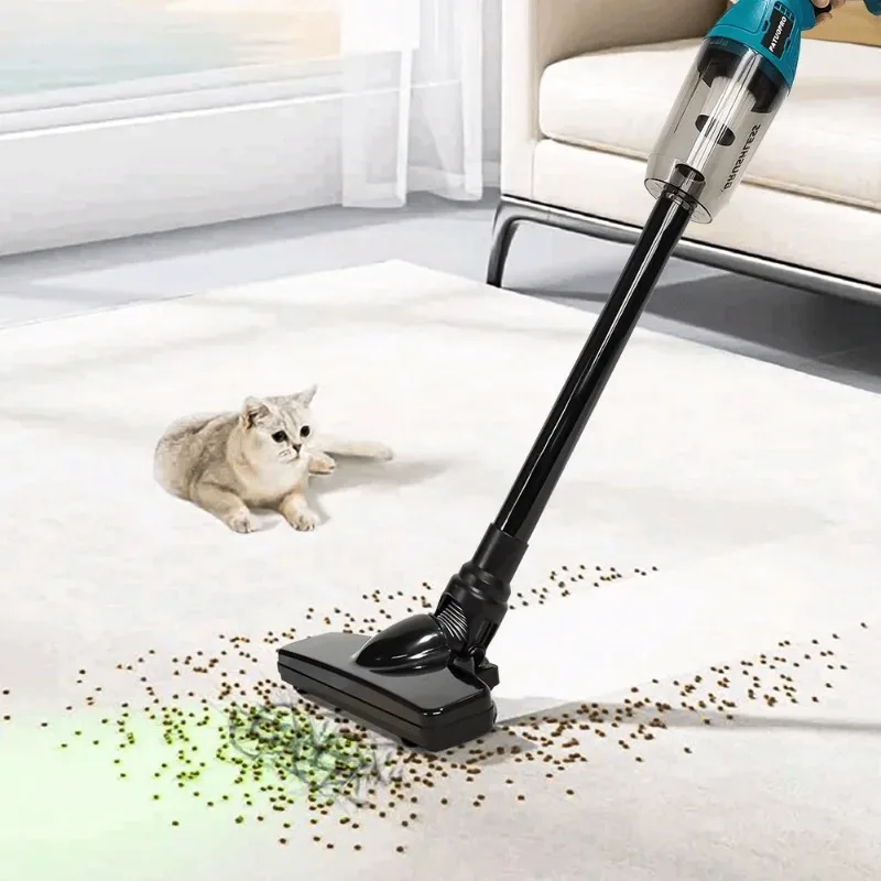 

21V Brushless Cordless Electric Vacuum Cleaner Portable Car Keyboard Dust Pets Hair Cleaning Tool for Makita 18V Battery
