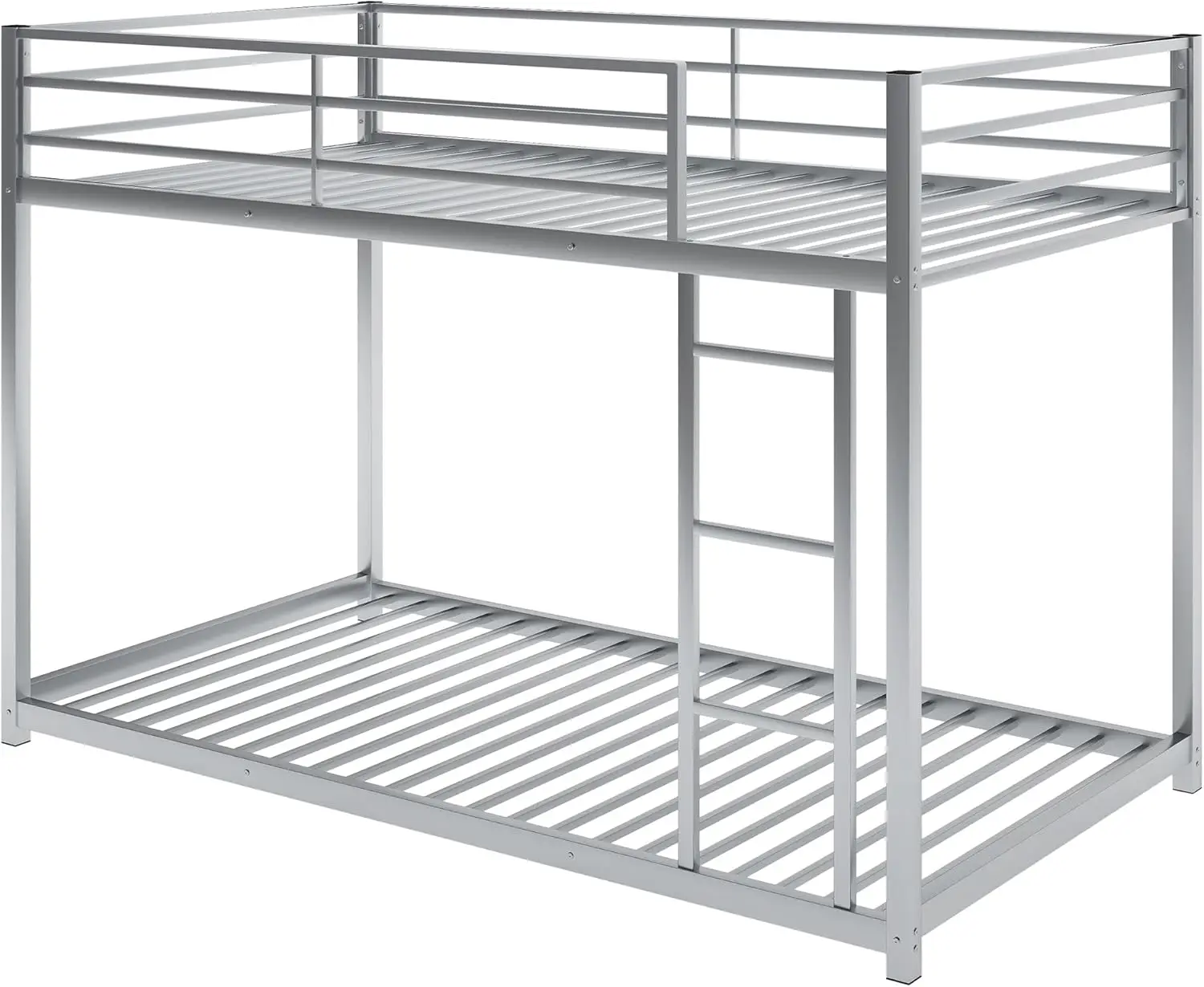 트윈오버 트윈 플로어 벙커침대, 사다리 포함, 침실 낮은 금속 침대 프레임, 가정, 아파트, 어린이, 객실