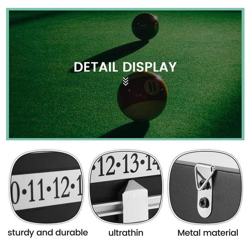

AED2-Snooker Scoreboard Complete With Scorer/Rails And Pointers For Billiard Lovers Snooker Game Billiard Score Keeper