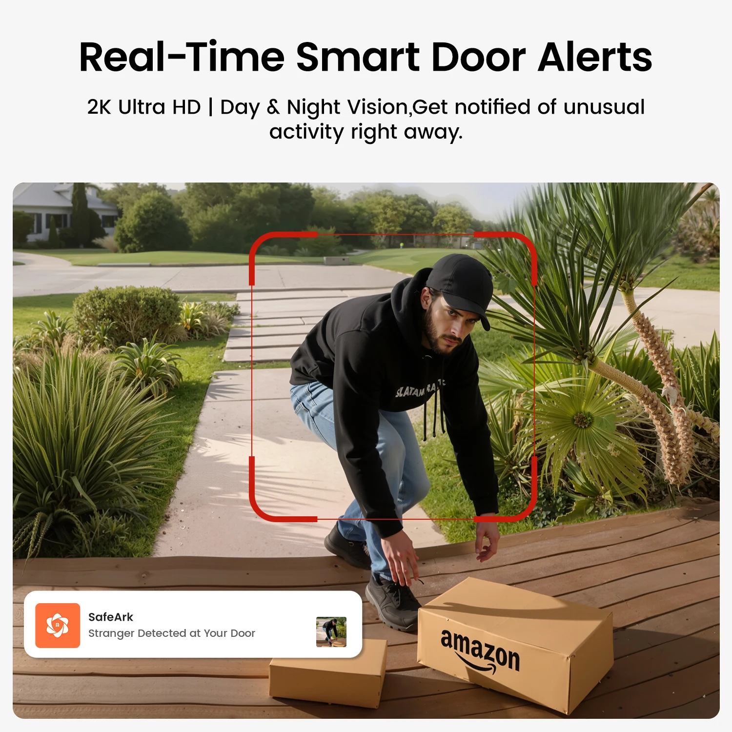 Dekco 3mp wi fi campainha 5000 mah bateria sem fio vídeo porteiro ai detecção humana áudio bidirecional campainha da porta inteligente suporte alexa