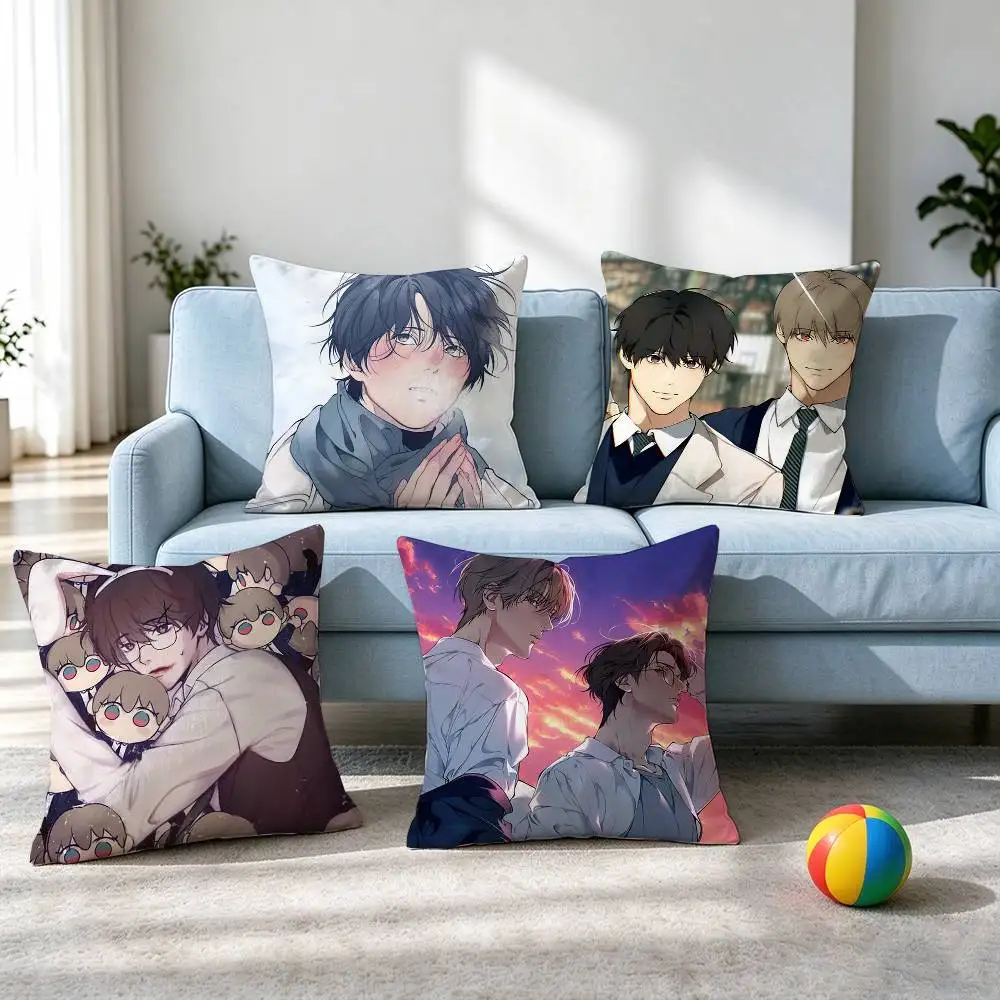 Lost in the Cloud M-Manga  Square Double-Sided printed Pillow Case Bedroom Bedside Pillow Sofa Cushion Cover Gift