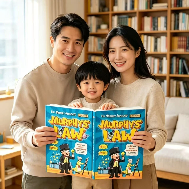 Children Educational Graphic Novel Murphy's Law, Fun Life Philosophy Thinking Training English Storybook for Young Readers