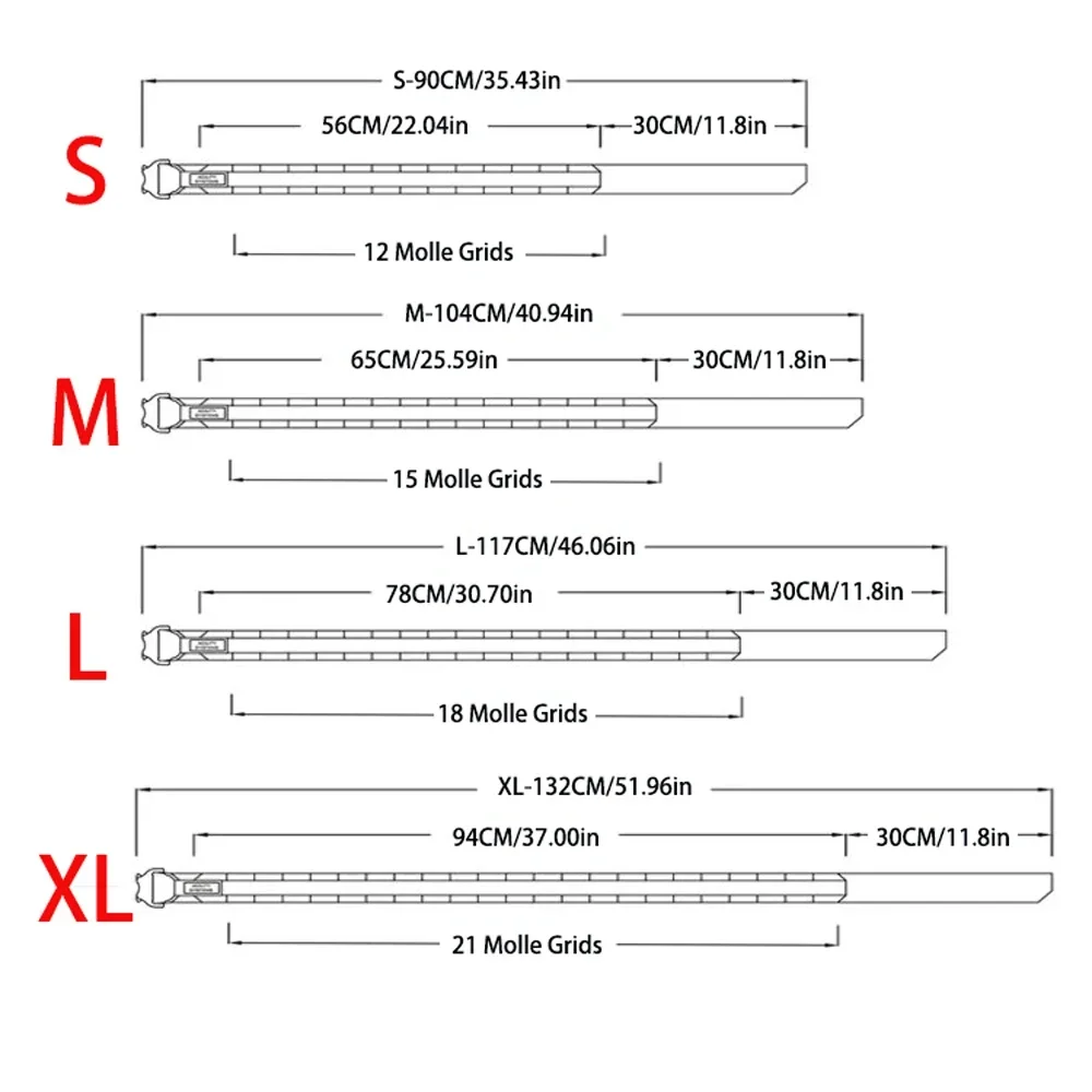 50cm Double Layer Waist Belt Tactical Outdoor MOLLE System High-strength Buckle 2-inch Width