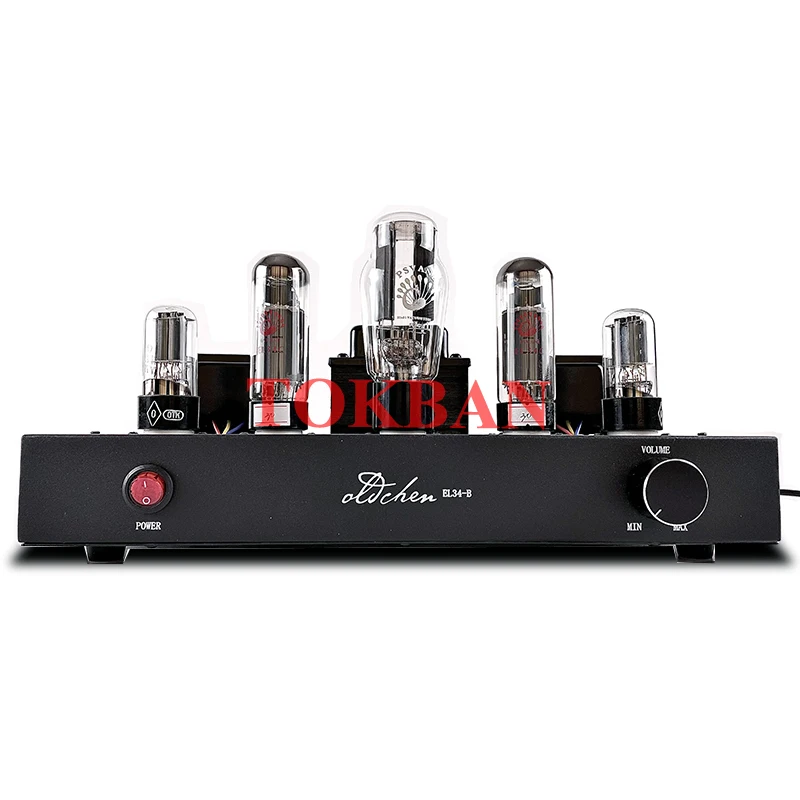 Oldchen EL34 Vacuum Tube Amplifier 10w*2 High Power Bluetooth 5.0 Handmade Class A Amplifier Audio Home Theatre HIFI Amp