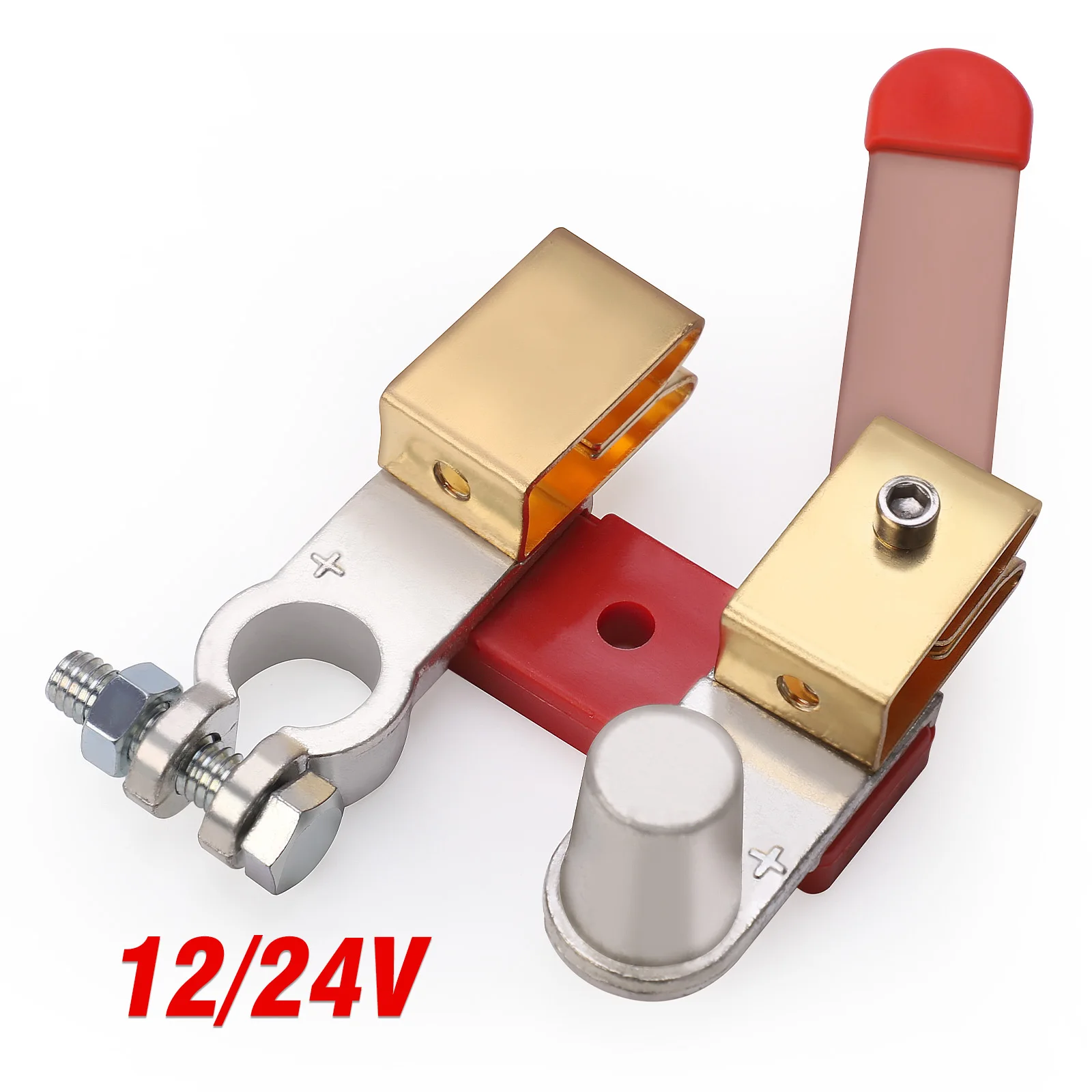 

12V 24V Battery Disconnect for Car RV Boat Truck Vehicle Vertical Cut Off Shut Off Side Post Knife Blade Master Switch