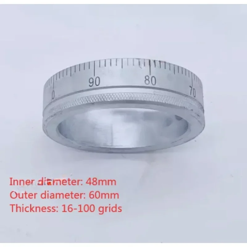 1pc Milling Machine 0-100mm Lathe Scale Ring Metal Dial Machine Part 48*60*T16mm