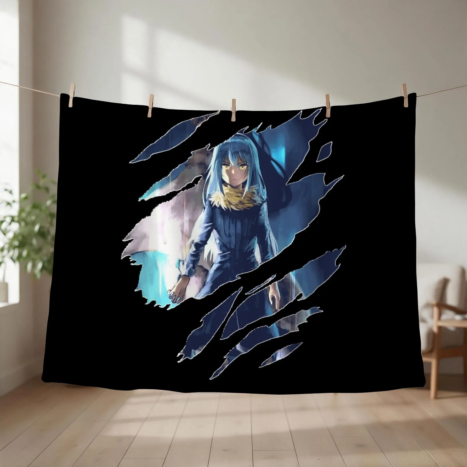 Anime Rimuru Tempest Classic Throw Blanket couch cozy soft plush fuzzy picnic outdoor blanket