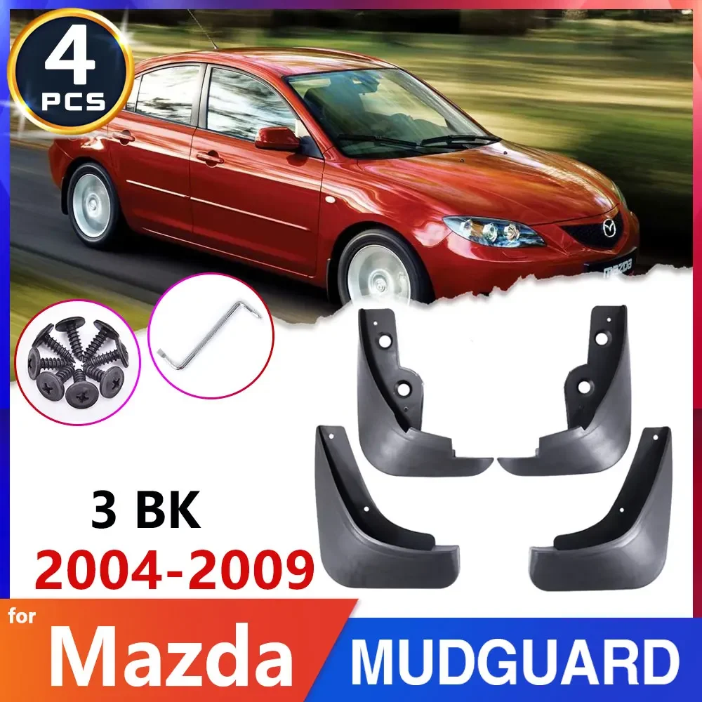 Tire Fender Mud Flap for Mazda 3 BK Sedan Saloon 2004 2005 2006 2007 2008 2009Car Mudflaps Splash Guards Car Accessories Sticker