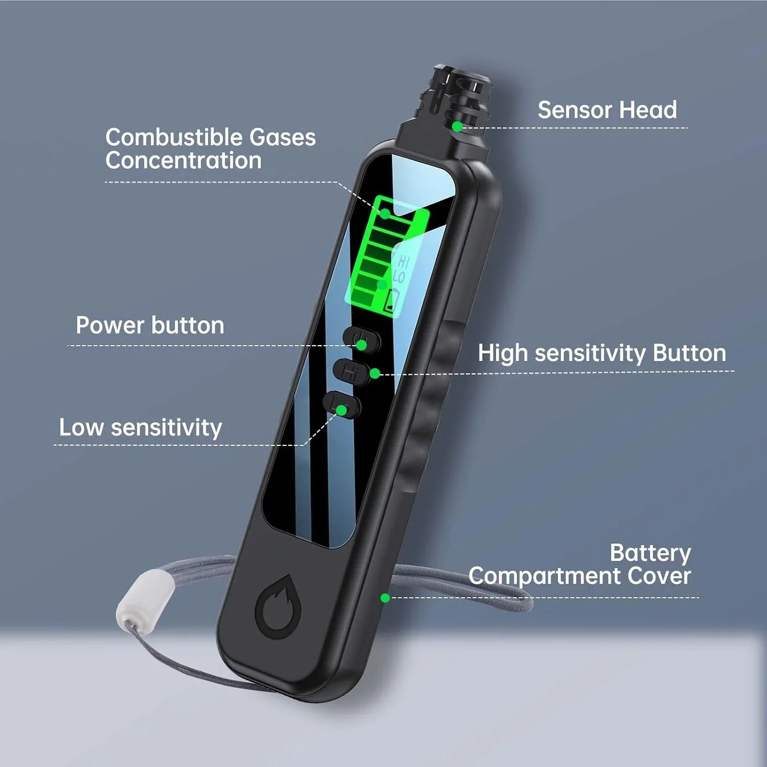 Natural Gas Detectors 50-1000PPM Range, Portable Handheld Gas Detector High-Precision Sensor Gas Leak Detector for Home,Travel