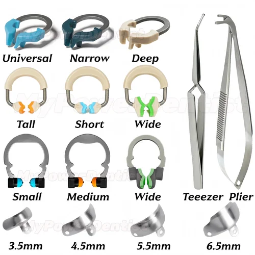 Imagen 1 del producto Anillo de bandas de matriz Dental, abrazadera de aleación de titanio de matriz seccional compatible con sistema V3