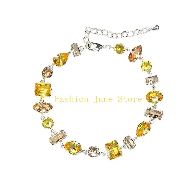N5KA Everyday Wrist Jewelry Bracelet with Mixed Stone and Closure