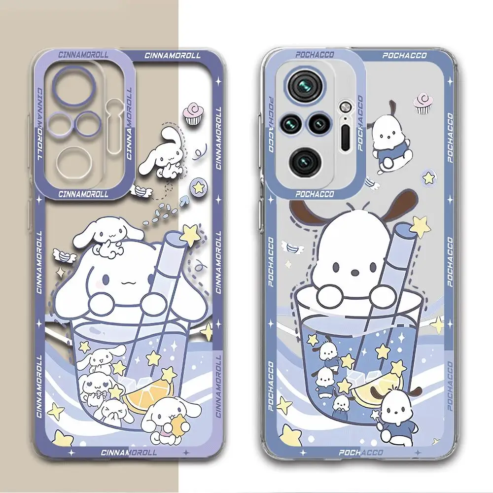 Cute Kuromi Cinnamoroll Phone Case for Xiaomi Redmi Note 8 10 Pro 11 Pro 11S 12S 9 Pro 12 Pro 9T Luxury Funda