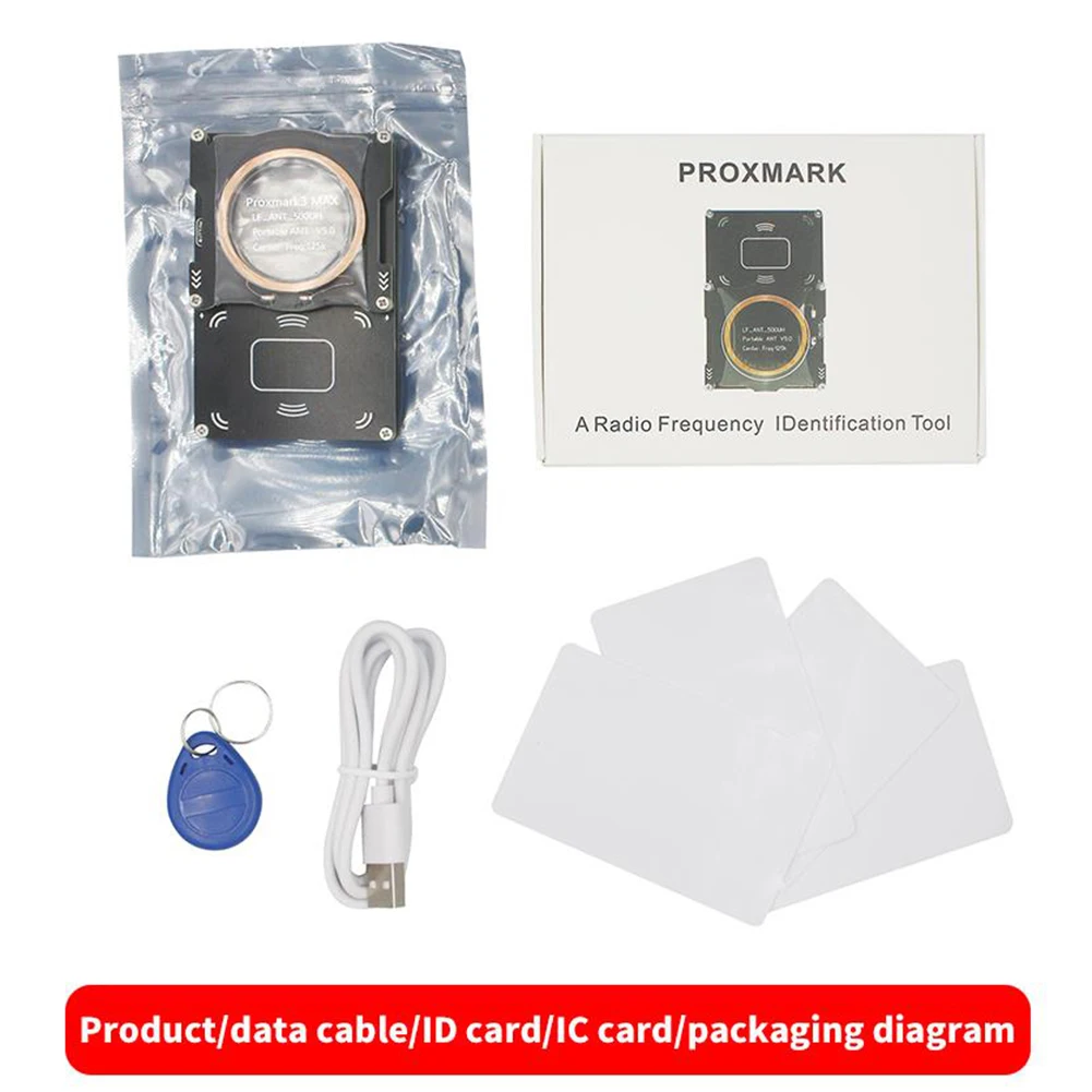 Proxmark3 MAX Kit Badge Reader 13.56Mhz 125Khz IC ID NFC Tag Decryptie Duplicator Smart Programmeur Schrijver RFID NFC kaart Copier