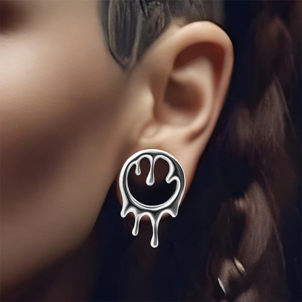 1PC Stainless Steel Water Drop Melt Tunnel Plugs Expander Tapers Ear Lobe Stretching Plugs Piercing Jewelry 8-25mm