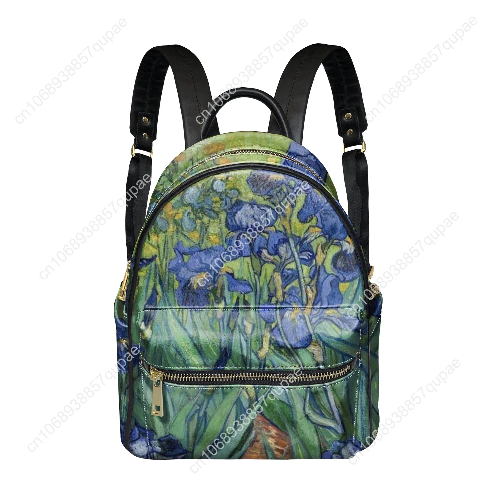 Oil Painting Figures Flowers Print Backpack Womens Men Double Shoulder Bag Business Travel Bookbag Rucksack Gift Daypack