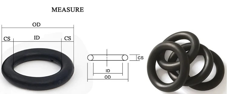 10pcs O Ring Gasket CS 2.4mm  OD6~180mm  NBR Automobile Nitrile Rubber Round O Type Corrosion Oil Resistant Sealing Washer Black