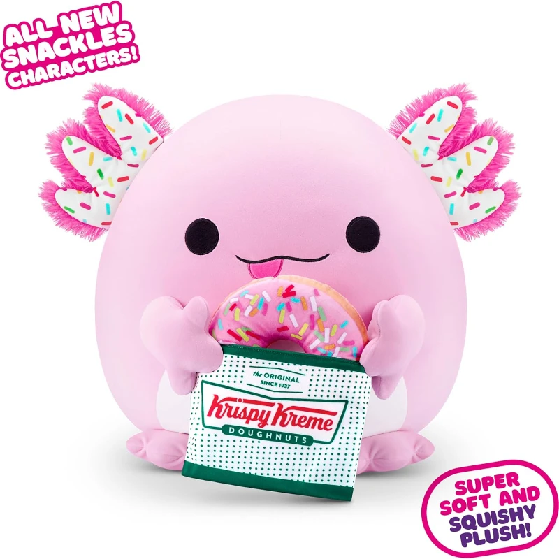 New Series 2 Axolotl & Krispy Kreme Plush By ZURU Ultra Soft Plush with Real Toys Hobbies Stuffed Animals Holiday Gifts