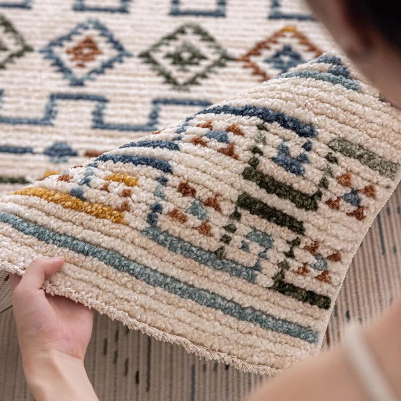 America Style Turkey Carpets for Large Living Room Bohemian Decoration Bedroom Soft Rug Ethnic Sofa Coffee Table Retro Floor Mat