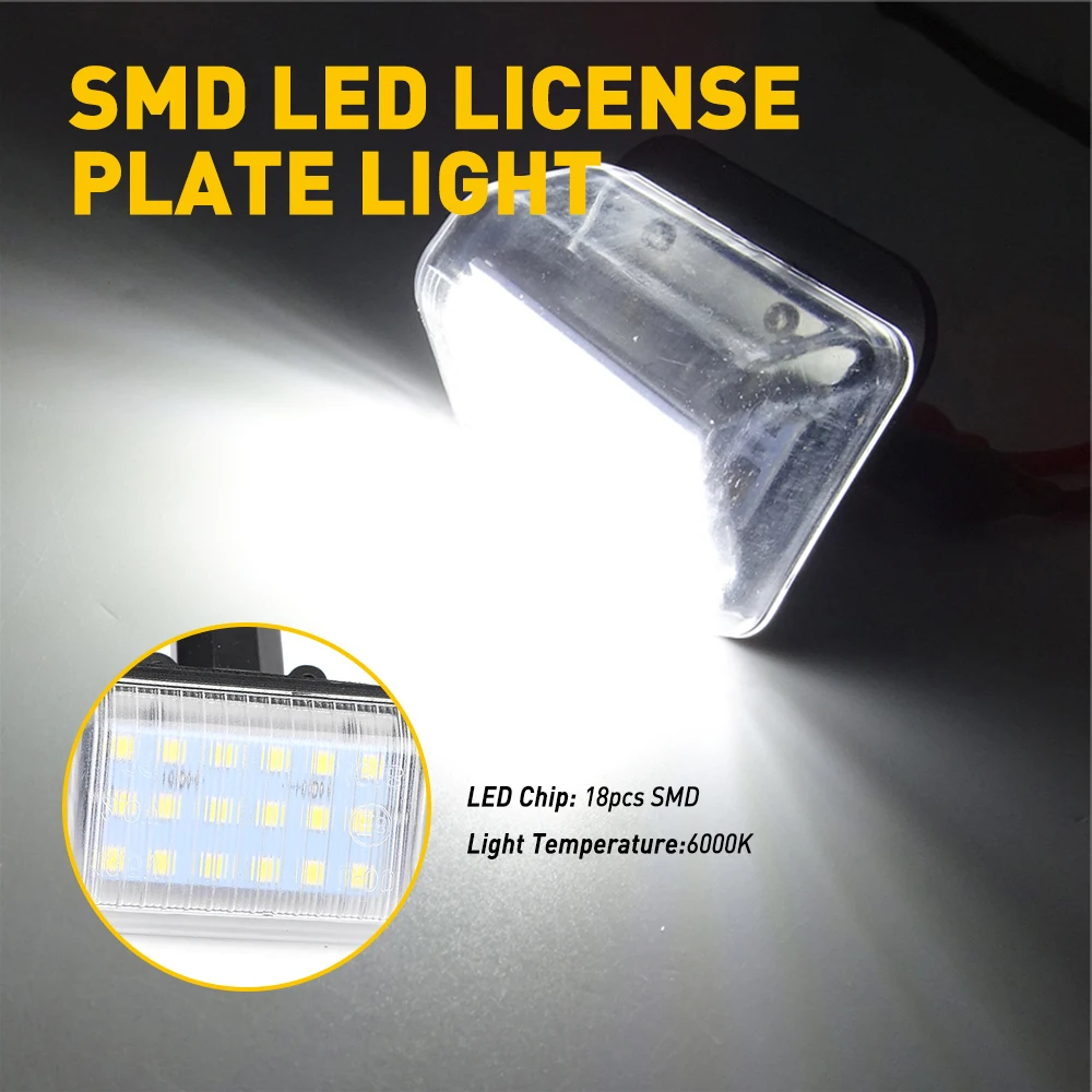 2Pcs Rear LED Number License Plate Light For Mazda 6 CX-5 CX-7 Speed6 2006 2007 2008 2013 2014 Car Accessories 6000K White 12V