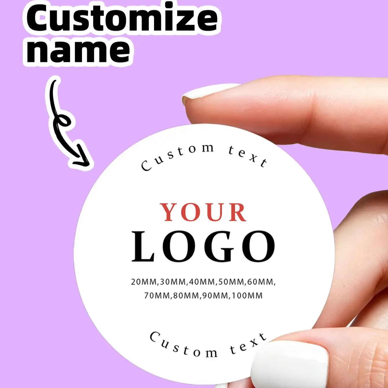1-768pcs Custom Stickers Round, Personalized Text & Image Labels for Friends, Handmade Decor, Gift Pouch & Memento Accents