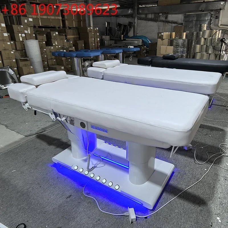Modern Full White Leather Beauty Salon Furniture Treatment Heated Cosmetic