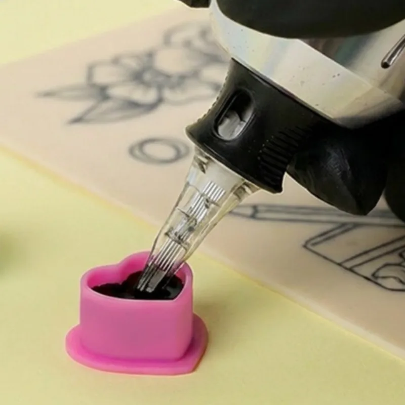 200/300pc Silicone Tattoo Ink Cups Flexible Pigment Holder Cups Tattoo Makeup Permanent Makeup Pigment Tattoo Machine Accesories