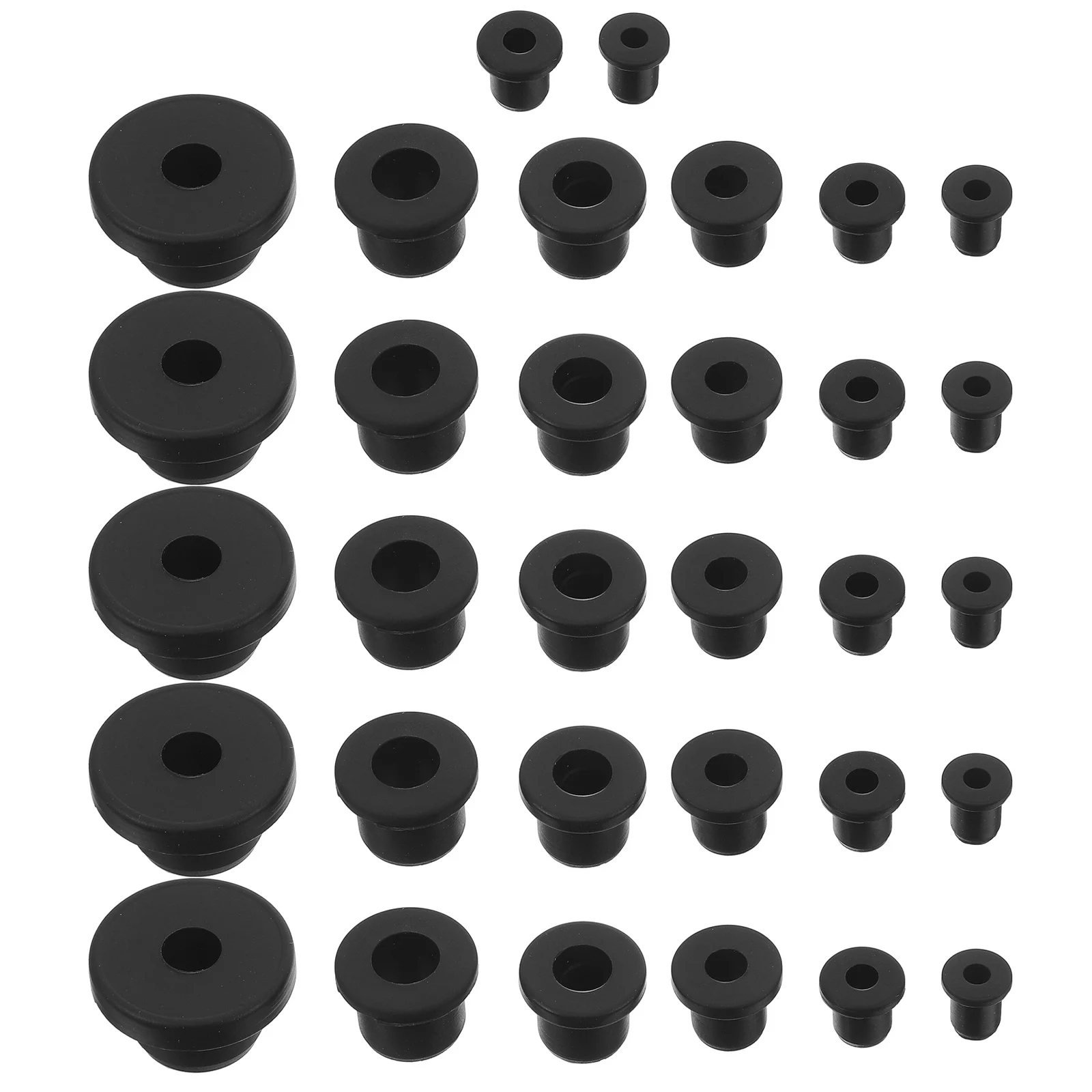 

100pcs 6/7/9/11/13/16mm Black Firewall Silicone Grommets T-Shaped High Temp Cable Plugs Sealing Pads Waterproof Hardware
