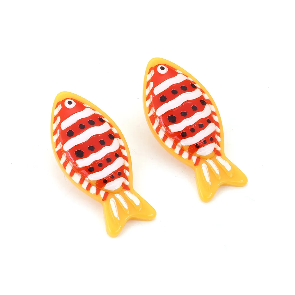 2024 New Colorful Tropical Fish Animals Earrings for Women Vintage Boho Jewelry Summer Beach Party Accessories